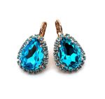 Earrings by Mariana Woman Charming Aqua and Turquoise Swarovski Crystals