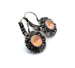 Earrings By Mariana Woman Floral Lt. Azore and Lt. Peach Swarovski Crystals - Image 2
