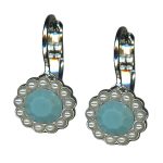 Earrings by Mariana Woman Adorable Turquoise and Pearl Swarovski Crystals - Image 3