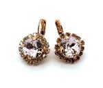 Earrings by Mariana Woman Lovely Pink and Golden Swarovski Crystals