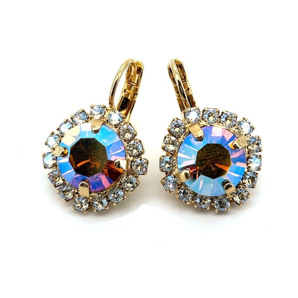 Earrings By Mariana Woman Glitzy AB and Moonlight Swarovski Crystals