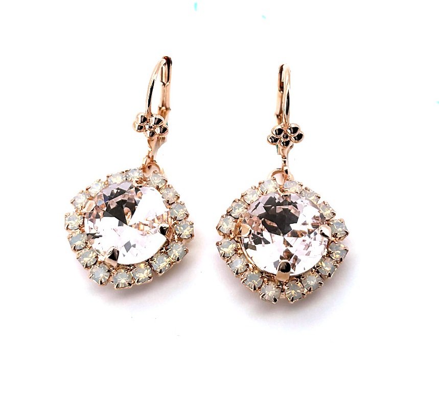 E-1137-1-1112-RG6 (3) Earrings by Mariana Woman Timeless Clear and Opal Swarovski Crystals - Image 1