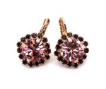 Earrings by Mariana Woman Lovely Rose and Amethyst Swarovski Crystals