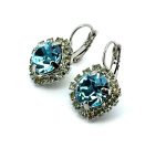 Earrings by Mariana Woman Gorgeous Aquamarine and Chrysolite Swarovski Crystals - Image 2