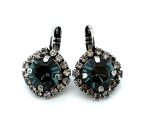 Earrings By Mariana Woman Alluring Montana and Clear Swarovski Crystals