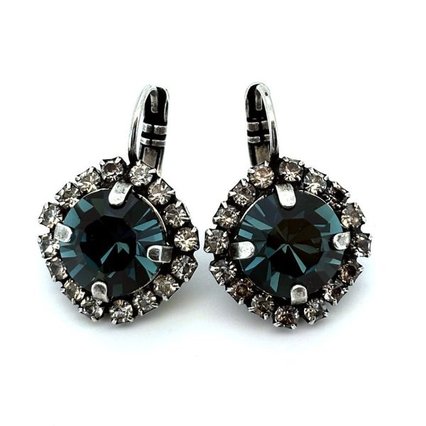 Earrings By Mariana Woman Alluring Montana and Clear Swarovski Crystals