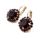 Earrings by Mariana Woman Exquisite Garnet Swarovski Crystals - Image 2
