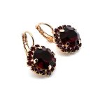 Earrings by Mariana Woman Exquisite Garnet Swarovski Crystals - Image 3