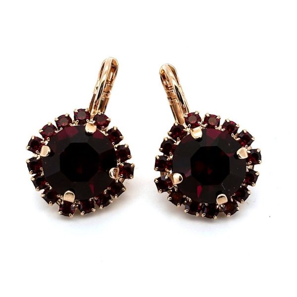 Earrings by Mariana Woman Exquisite Garnet Swarovski Crystals