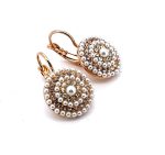 Earrings By Mariana Woman Timeless Pearl and Golden Swarovski Crystals - Image 2
