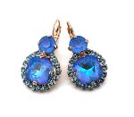 Earrings by Mariana Woman Gorgeous Ocean and Aquamarine Swarovski Crystals