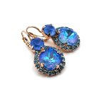 Earrings by Mariana Woman Gorgeous Ocean and Aquamarine Swarovski Crystals - Image 3