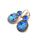 Earrings by Mariana Woman Gorgeous Ocean and Aquamarine Swarovski Crystals - Image 2