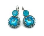 Earrings by Mariana Woman Charming Laguna and Turquoise Swarovski Crystals