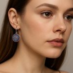 Earrings By Mariana Woman Lovely Amethyst and Aquamarine Swarovski Crystals - Image 3