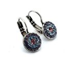 Earrings By Mariana Woman Lovely Amethyst and Aquamarine Swarovski Crystals - Image 2
