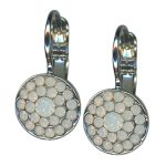 Earrings by Mariana Woman Classy White Opal Swarovski Crystals - Image 3