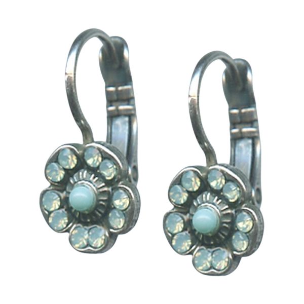 Earrings by Mariana Woman Lovely Turquoise and Pacific Opal Swarovski Crystals