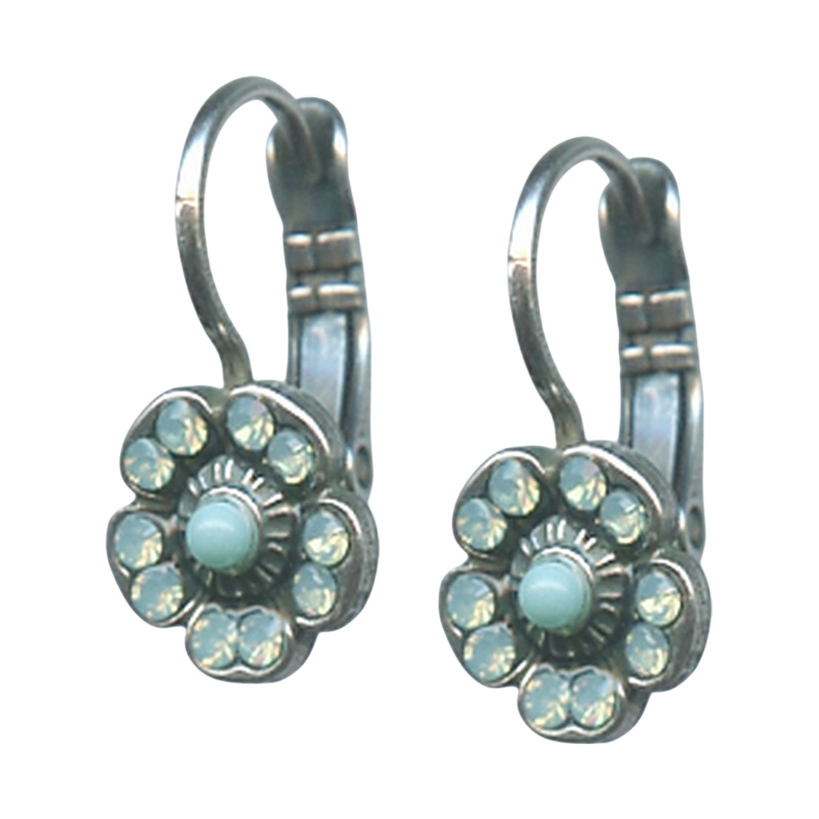 E-1504-2-1087-SP6 (1) Earrings by Mariana Woman Lovely Turquoise and Pacific Opal Swarovski Crystals - Image 1
