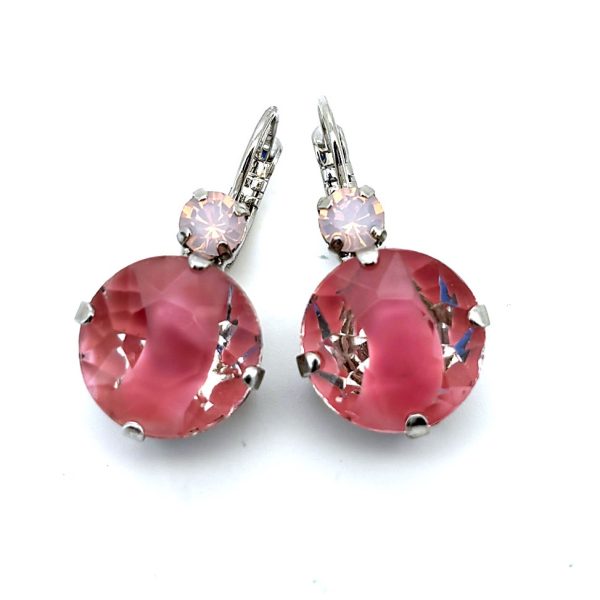 Earrings By Mariana Woman Sassy Rose Quartz Swarovski Crystals