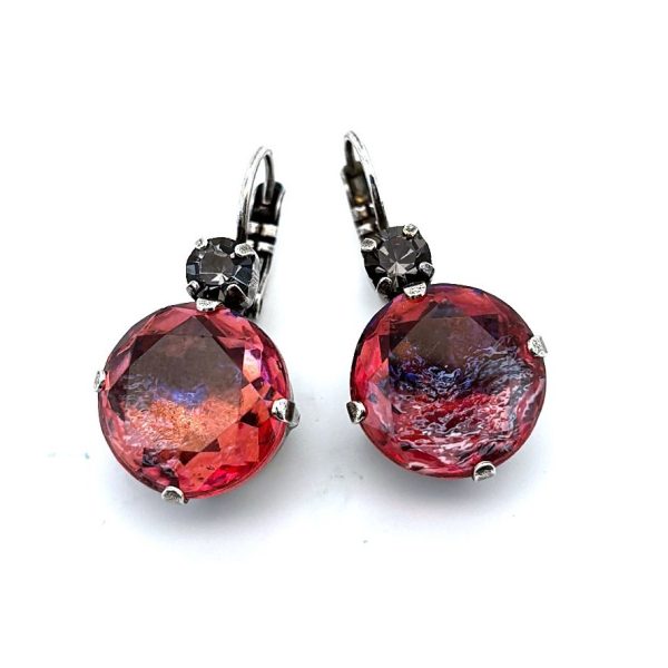 Earrings By Mariana Woman Stunning Sherry Quartz and Silverlight Swarovski Crystals