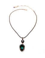 Necklace Pendant by Mariana Woman Gorgeous Indicolite and Amethyst Swarovski Crystals - Image 2