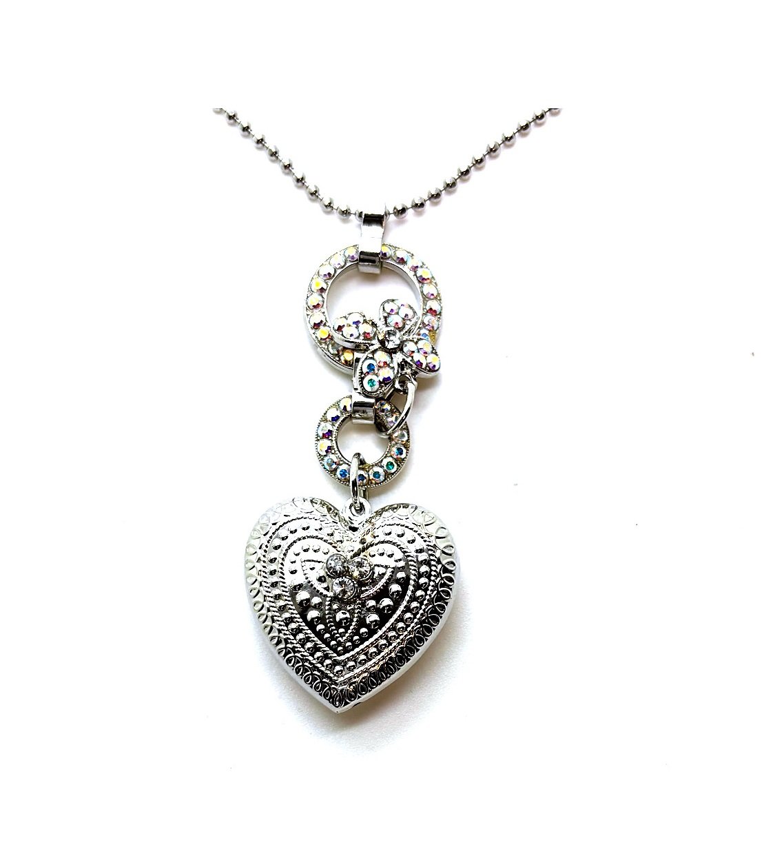 N-5104-1-001AB-RO (2) Necklace Pendant by Mariana Woman Shimmering AB Swarovski Crystals - Image 1