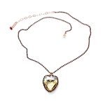 Necklace Pendant by Mariana Woman Heart Shaped Golden and Siam Swarovski Crystals - Image 3