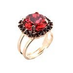 Ring by Mariana Woman Stunning Padparadscha and Siam Swarovski Crystals - Image 2