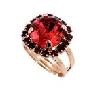 Ring by Mariana Woman Stunning Padparadscha and Siam Swarovski Crystals - Image 3