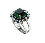 Ring by Mariana Woman Exquisite Emerald and Moonlight Swarovski Crystals - Image 2