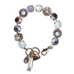 Bracelet by Mariana Woman Adorable Violet and Opal Swarovski Crystals
