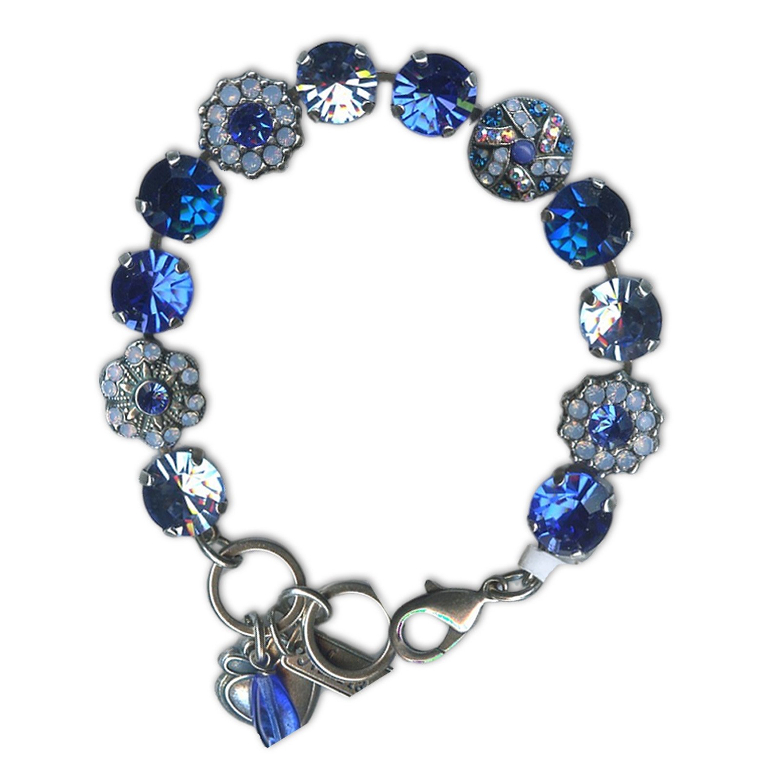 B-4259-106800-SP (1) Bracelet by Mariana Woman Glamorous Sapphire and Violet Swarovski Crystals - Image 1