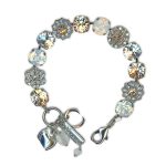 Bracelet by Mariana Woman Timeless Opal and Golden Swarovski Crystals - Image 3