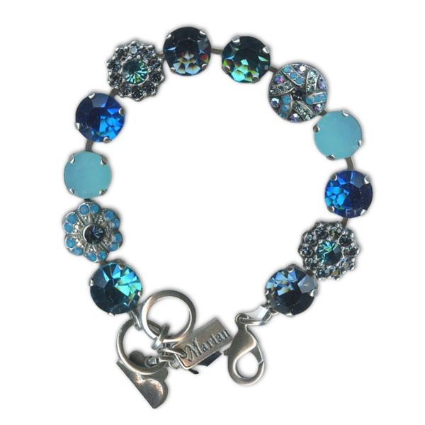 Bracelet by Mariana Woman Sophisticated Sapphire and Opal Swarovski Crystals