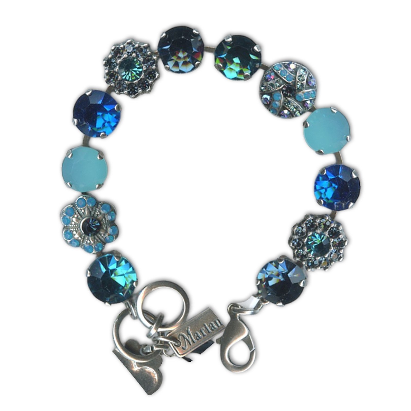 B-4259-1204-SP (1) Bracelet by Mariana Woman Sophisticated Sapphire and Opal Swarovski Crystals - Image 1