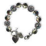 Bracelet by Mariana Woman Elegant Black Diamond and AB Swarovski Crystals - Image 2