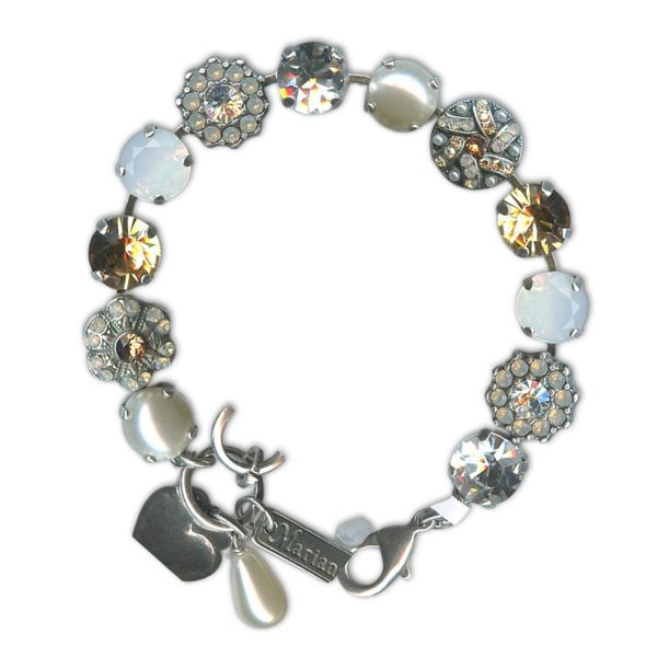 Bracelet by Mariana Woman Timeless Pearl and Opal Swarovski Crystals