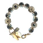 Bracelet by Mariana Woman Gorgeous Grey and Metallic Swarovski Crystals - Image 2