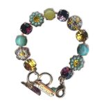 Bracelet by Mariana Woman Gorgeous Turquoise Mineral and Amethyst Swarovski Crystals - Image 2