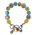Bracelet by Mariana Woman Charming Yellow Jasper Mineral and Opal Swarovski Crystals - Image 2