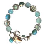 Bracelet by Mariana Woman Opulent Turquoise Mineral and Opal Swarovski Crystals - Image 3