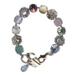 Bracelet by Mariana Woman Lovely Riverstone Mineral and Opal Swarovski Crystals - Image 2