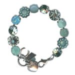 Bracelet by Mariana Woman Classy Turquoise Mineral and Opal Swarovski Crystals