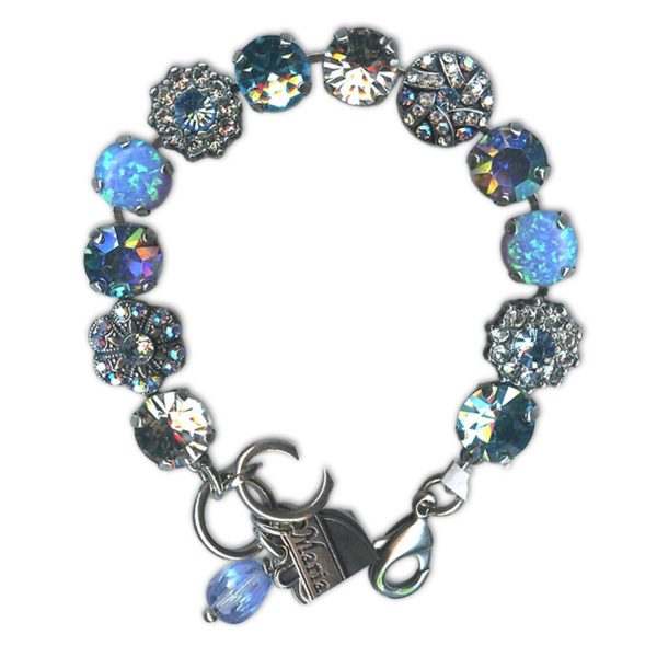 Bracelet by Mariana Woman Shimmering Synthetic Opal Mineral and AB Swarovski Crystals