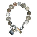 Bracelet by Mariana Woman Exquisite Riverstone Mineral and Golden Swarovski Crystals - Image 2