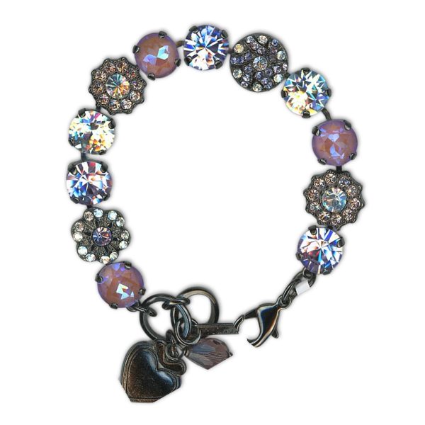 Bracelet by Mariana Woman Lovely Lavender and Moonlight Swarovski Crystals