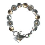 Bracelet by Mariana Woman Ethereal Silk and Clear Swarovski Crystals