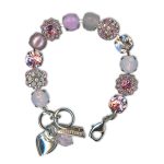 Bracelet by Mariana Woman Beautiful Rose Quartz Mineral and Rose Swarovski Crystals - Image 3