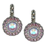Earrings by Mariana Woman Lovely Lavender and Rose Swarovski Crystals - Image 2